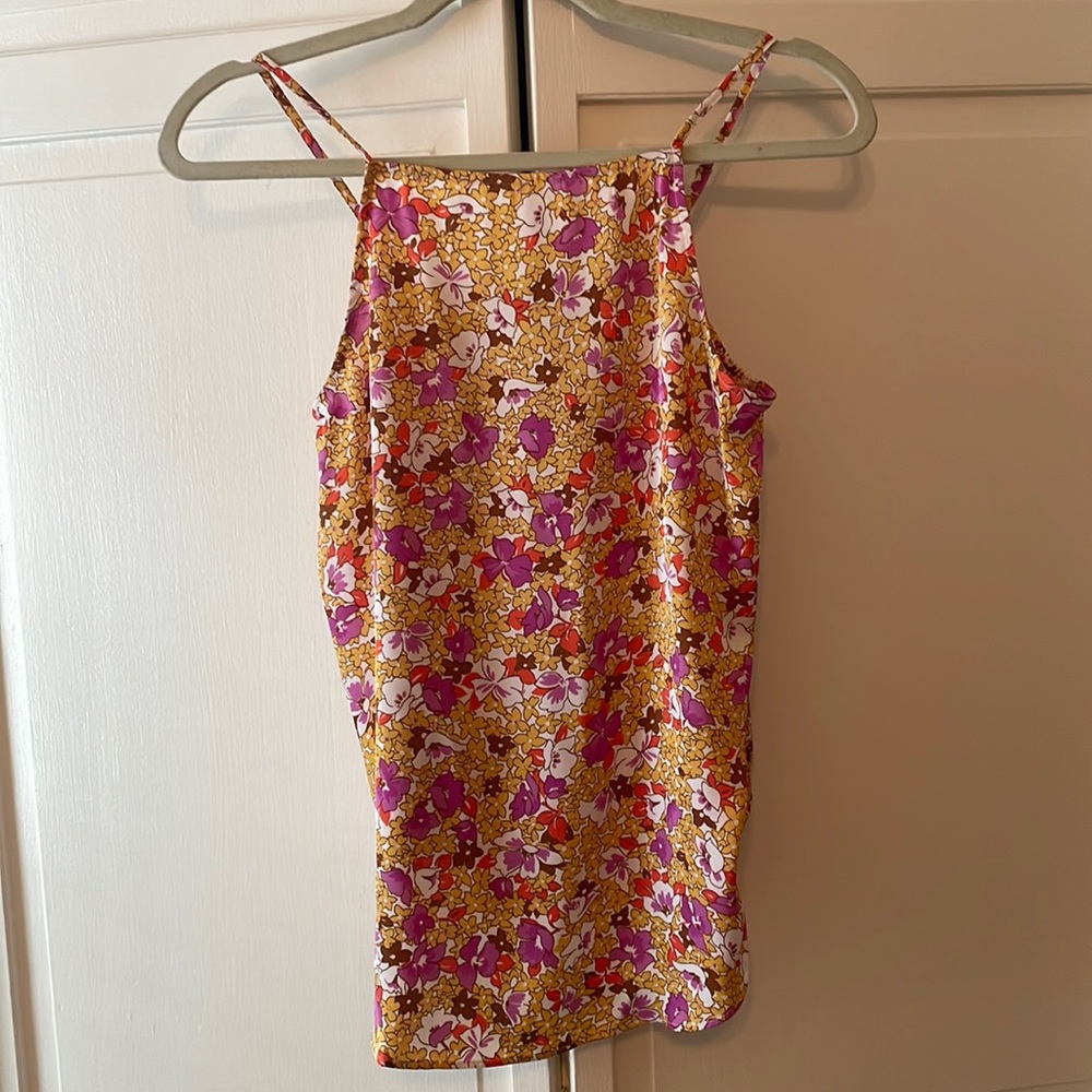 Ann Taylor floral top with spaghetti straps